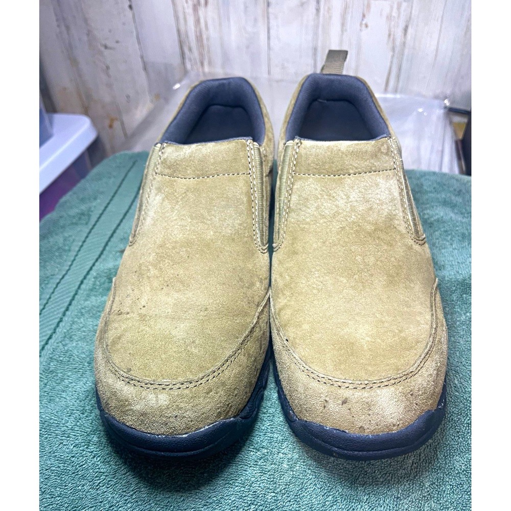 Duluth Men's Tan Suede Slip-On Casual Comfort Shoes US 8 M no insoles